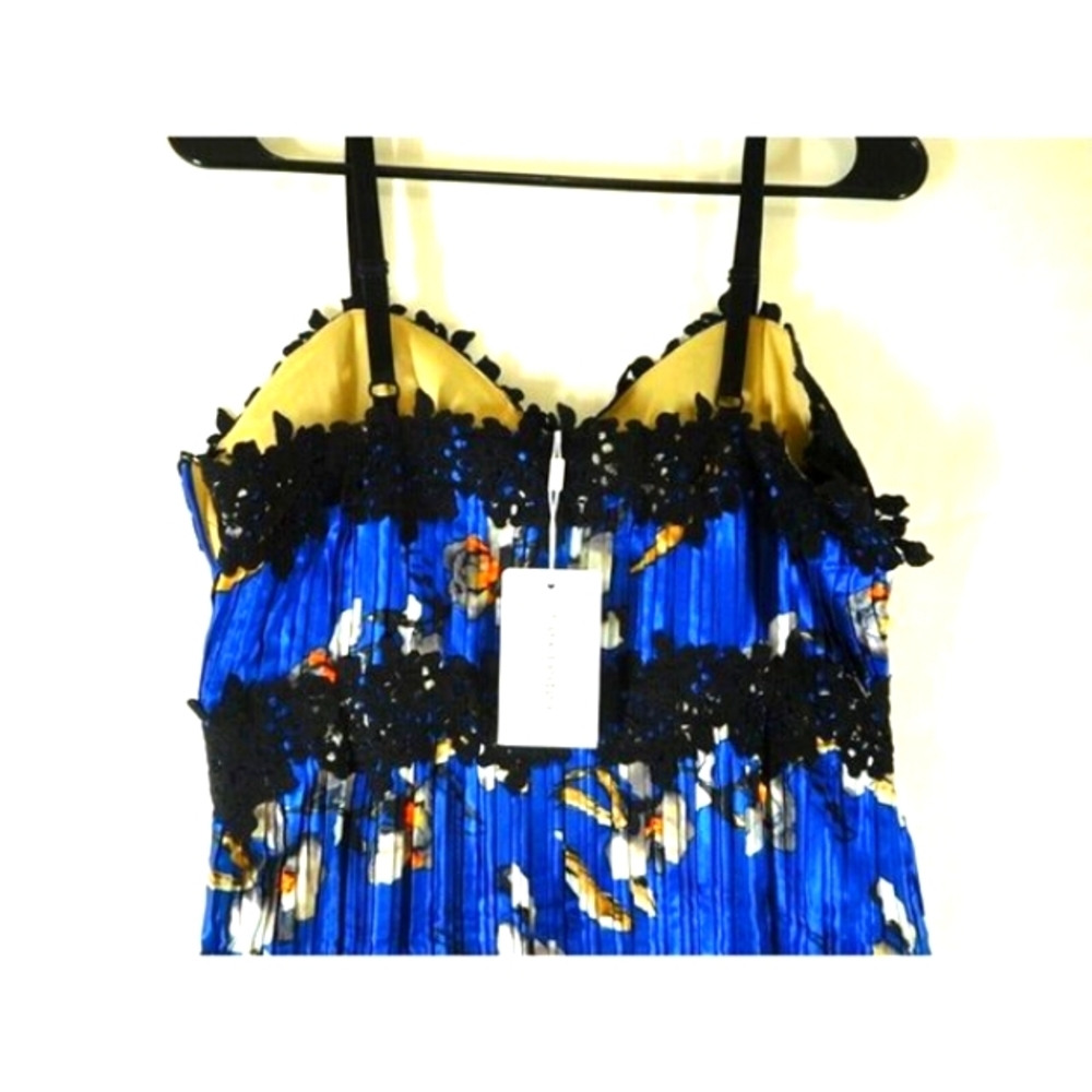 FOXIEDOX Lace Midi Dress Blue Floral Flowers Women Teen New NWT 6 MenWomenStyles - Picture 9 of 12